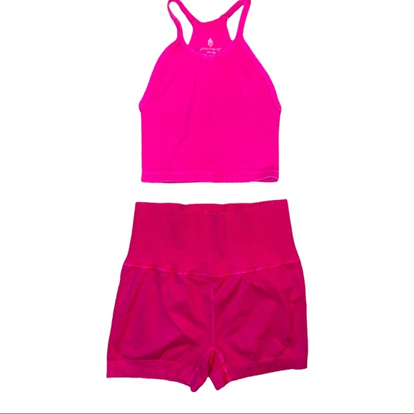 NEW Free People Good Karma Shorts & Happiness Runs Top Set - Picture 2 of 4